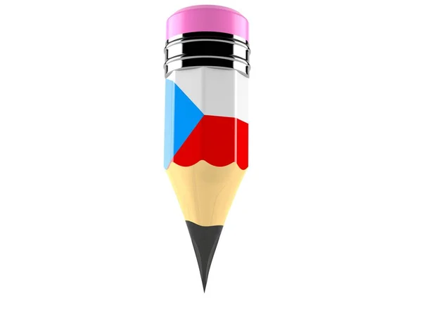Creion cu steag ceh — Fotografie, imagine de stoc