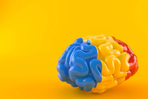 Brain with romanian flag — Stock Photo, Image