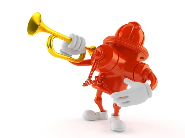 El personaje de Hydrant tocando la trompeta — Foto de Stock