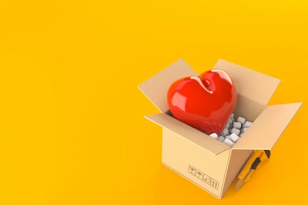 Corazón dentro del paquete — Foto de Stock