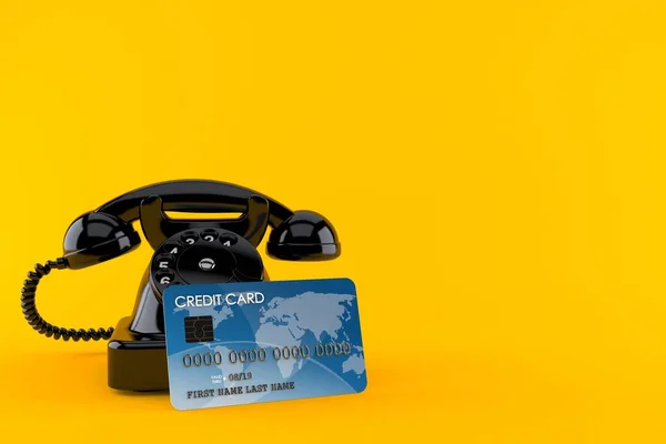 Telefone com cartão de crédito — Fotografia de Stock