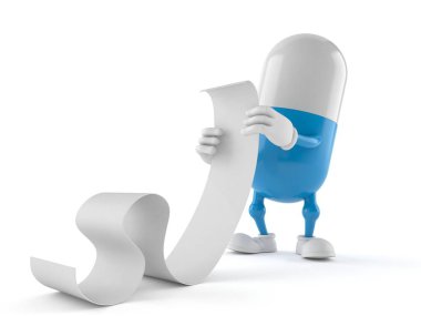 Hap karakteri uzun bir liste okuyor