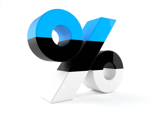 Prozentsymbol mit estnischer Flagge — Stockfoto