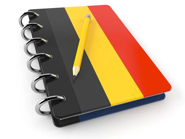 Notepad with belgian flag — Stock Photo, Image