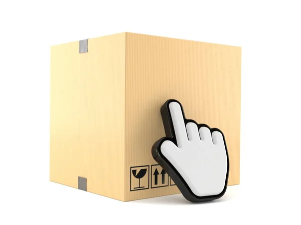 Package with web cursor — Stock Photo, Image