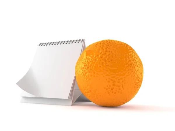 Narancs üres naptárral — Stock Fotó