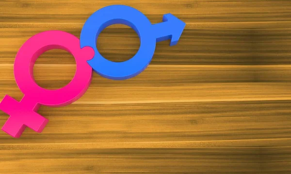 Gender symbols connected — Stock Photo, Image