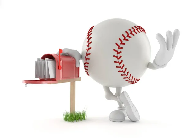 Baseball karaktär med brevlåda — Stockfoto