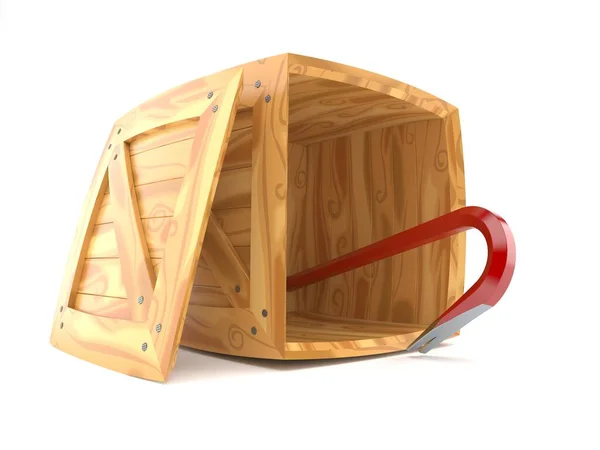 Кронштейн всередині дерев'яної ящика — стокове фото