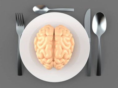 Beyni olan yemek.