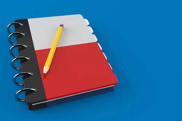 Notepad with polish flag — ストック写真