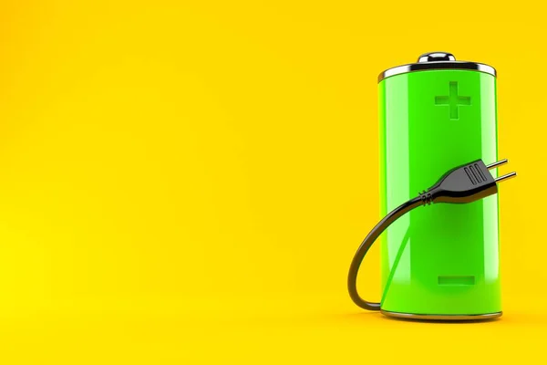 Batteria verde con cavo elettrico — Foto Stock