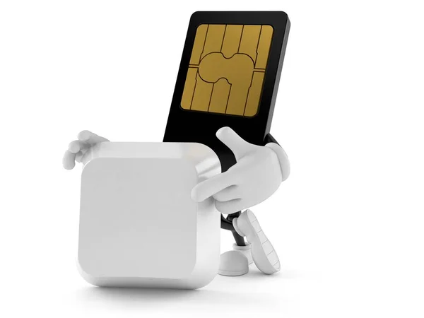빈 키보드 키가 있는 SIM 카드 문자 — 스톡 사진