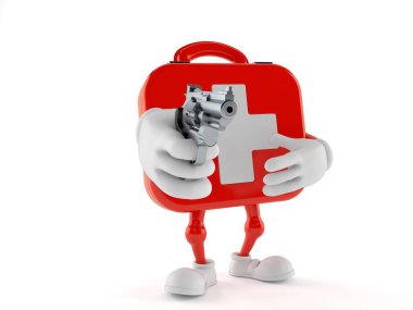 Silah doğrultan ilk yardım çantası karakteri