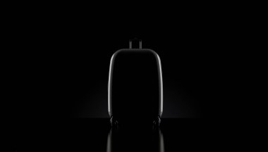 Siyah arkaplan üzerine bavul