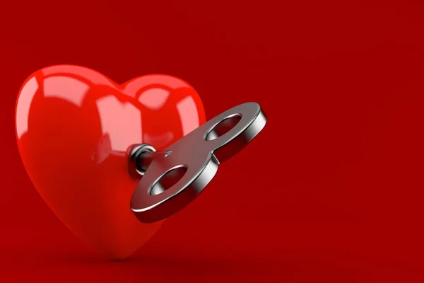 Cuore con chiave — Foto Stock