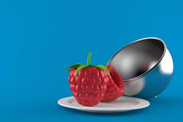 Raspberry with catering dome