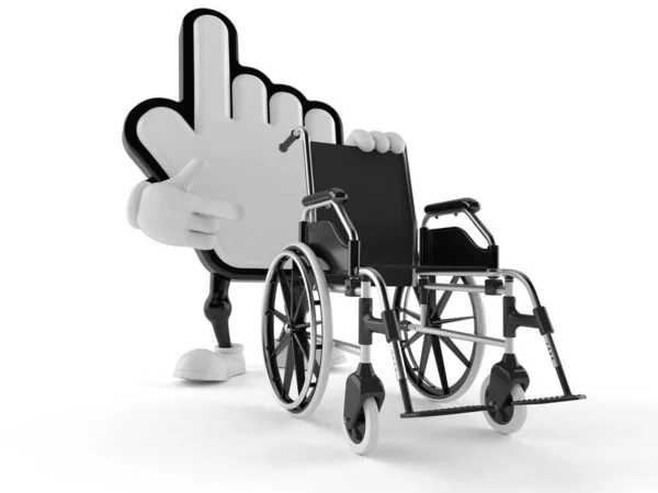 Cursor character with wheelchair — Stock Photo, Image