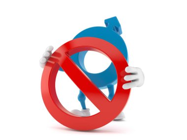 Yasak sembollü erkek cinsiyet sembolü