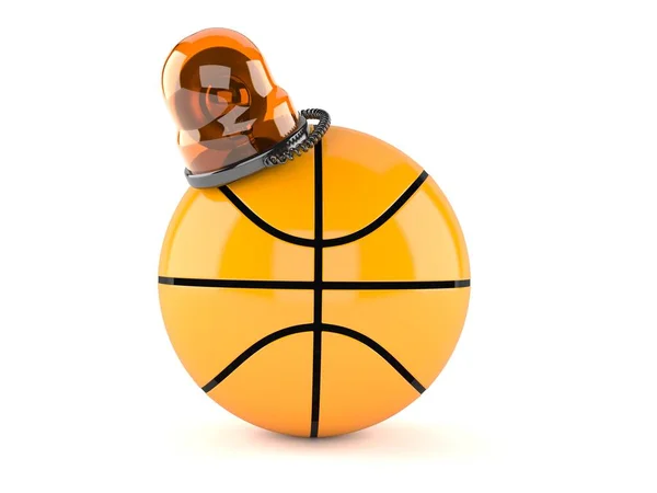 Basketballball mit Notsirene — Stockfoto