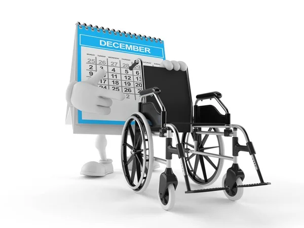 Caractère calendrier avec fauteuil roulant — Photo