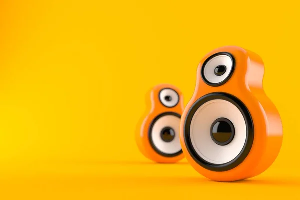Alto-falantes de áudio laranja — Fotografia de Stock