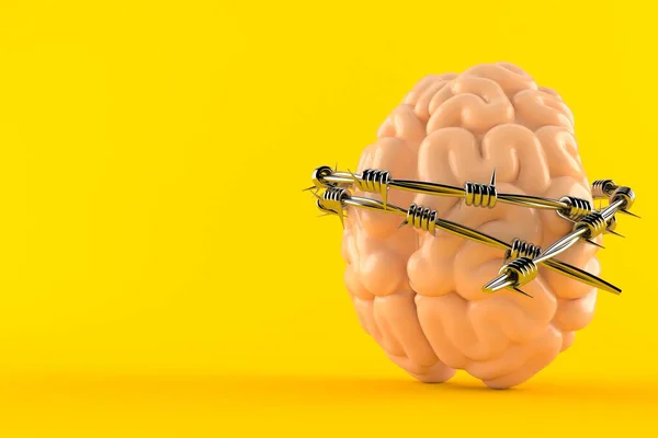 Cerebro con alambre de púas — Foto de Stock