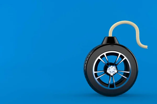Neumático de coche con bomba wick —  Fotos de Stock