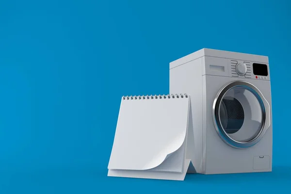 Washing machine with blank calendar — Stock Photo, Image