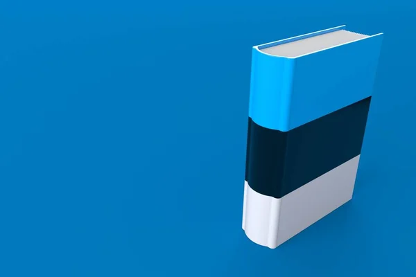 Buch mit estnischer Flagge — Stockfoto
