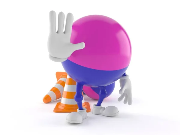 Personaje Paintball haciendo gesto de parada — Foto de Stock