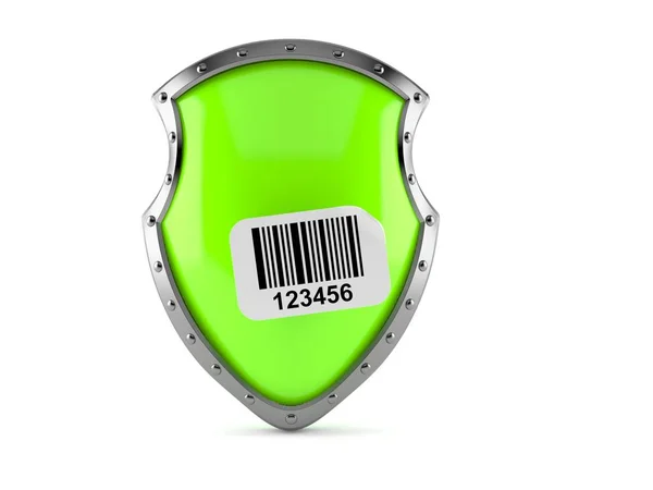 Escudo protector con pegatina de código de barras — Foto de Stock