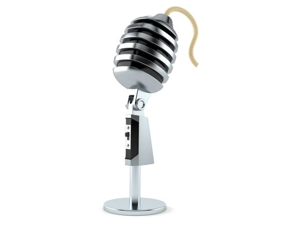 Microfone com pavio bomba — Fotografia de Stock