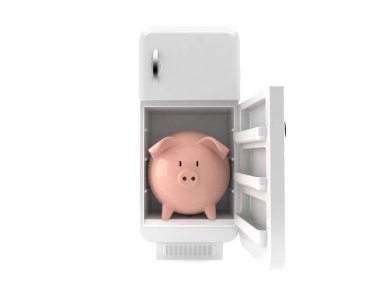 Kumbaralı buzdolabı aç.