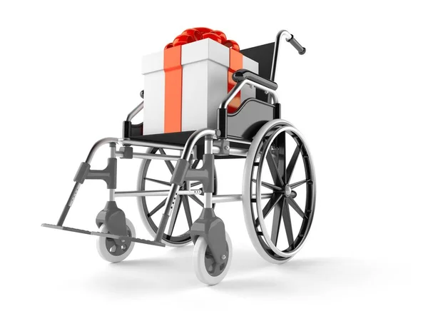 Подарок с инвалидной коляской — стоковое фото