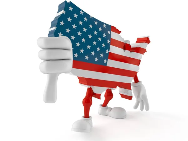 USA character with thumbs down gesture — Stock Photo, Image