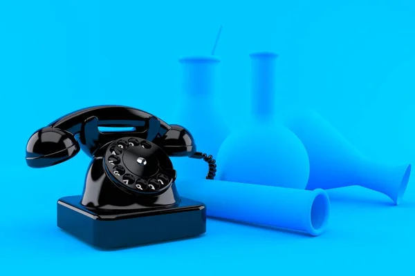 Química fundo com telefone — Fotografia de Stock