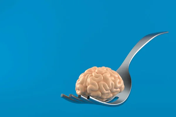 Tenedor con cerebro — Foto de Stock