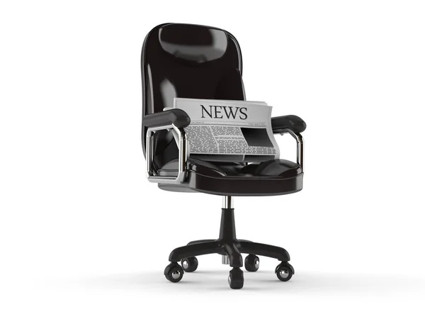 Giornale sulla sedia da lavoro — Foto Stock