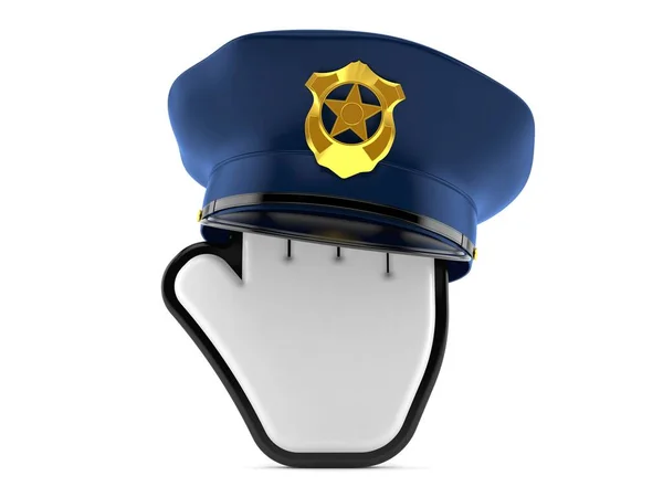 Cursor mit Polizeimütze — Stockfoto