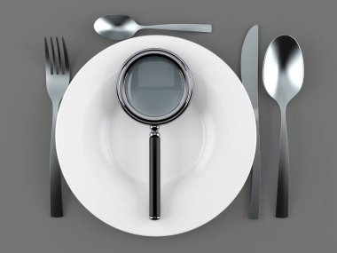 Büyüteçli yemek.