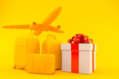Hediye ile seyahat arkaplanı