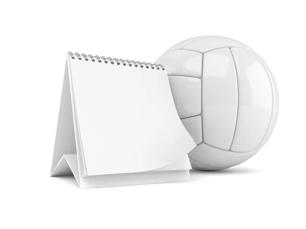 Volleybal met blanco kalender — Stockfoto