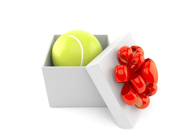 Balle de tennis à l'intérieur cadeau — Photo