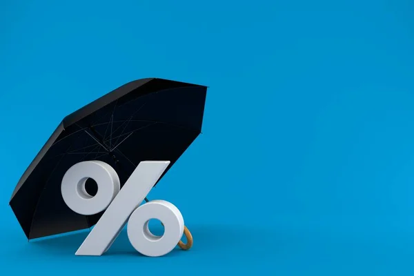 Paraply med procentsymbol — Stockfoto