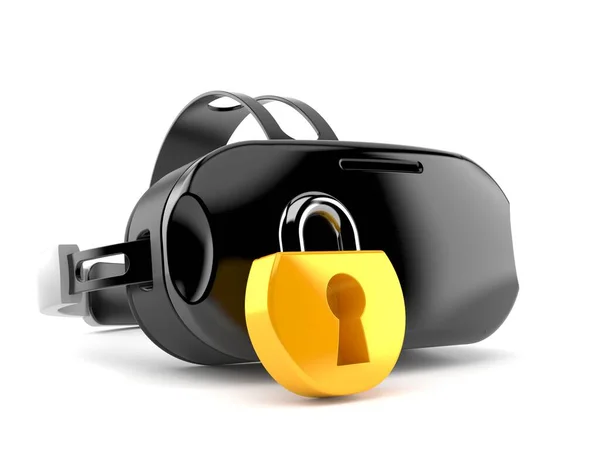 VR headset with padlock — Stock Photo, Image