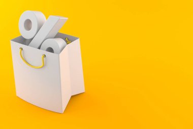 yüzde ile alışveriş çantası