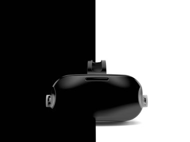 Siyah ve beyaz arkaplan üzerine Vr kulaklık