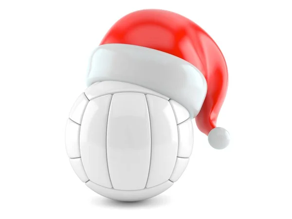 Volleyball with santa hat — ストック写真