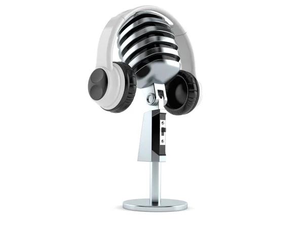 Microphone avec écouteurs — Photo